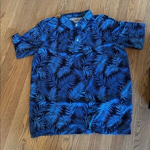 Lands’ End Men's Navy Blue Athletic Polo Shirt Size Large Tall